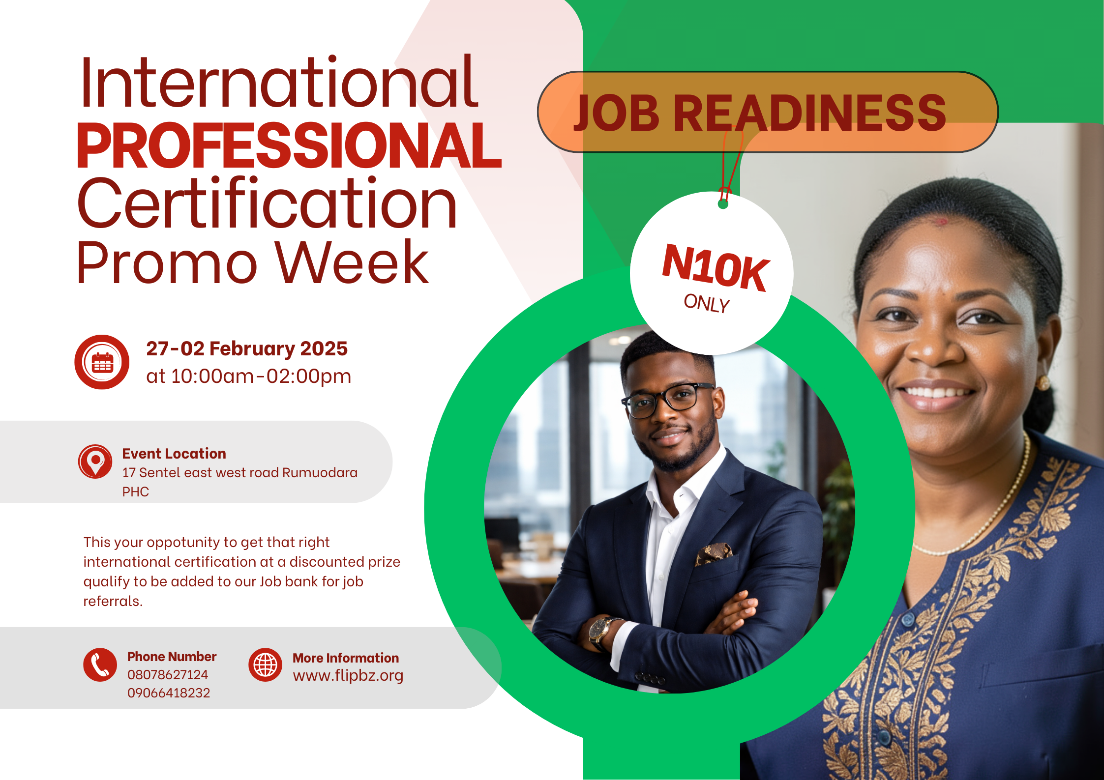 INTERNATIONAL CERTIFICATION PROMO WEEK