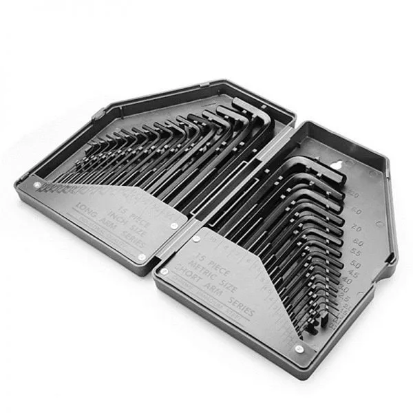 ATLAS-PRC 30PCS INCHES/METRIC ALLEN KEY SET